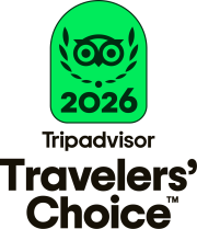Tripadvisor 2026 Travelers' Choice logo with an owl icon.