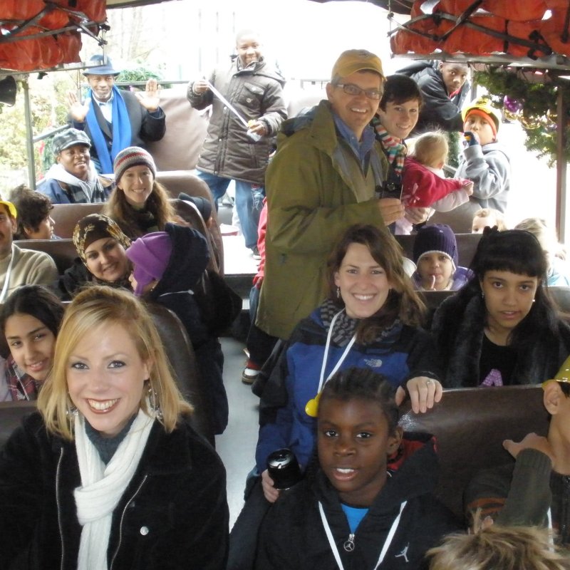 a group in a duck boat
